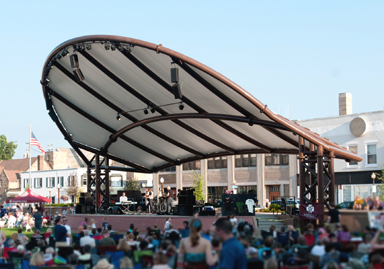 Industrial Stage Canopy at the Wausau City Square