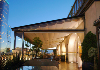 Retractable Canopy at the Perch Restaurant